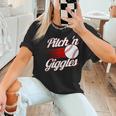 Pitch 'n Giggles Baseball Player Women Baseball Mom Women T-Shirt Pitch 'n Giggles Baseball Player Women Baseball Mom Women T-Shirt