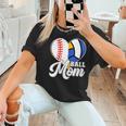 Proud Ball Mom Volleyball Baseball Mom Heart Women T-Shirt Proud Ball Mom Volleyball Baseball Mom Heart Women T-Shirt
