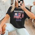 Proud Baseball MOM USA American Flag Family Game Day Women T-Shirt Proud Baseball MOM USA American Flag Family Game Day Women T-Shirt