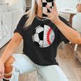 Soccer Baseball Player Soccer Baseball Mom Women T-Shirt