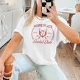 2024 Home Plate Social Club Softball Season Tee Baseball Mom Premium Women T-Shirt