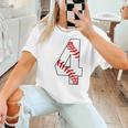 4 Laces 4th Birthday Boy Four Years Baseball Mom T-Shirt Women T-Shirt 4 Laces 4th Birthday Boy Four Years Baseball Mom T-Shirt Women T-Shirt