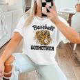 Baseball Godmother Leopard Heart Baseball Mom Game Day Women T-Shirt Baseball Godmother Leopard Heart Baseball Mom Game Day Women T-Shirt