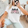 Baseball Mom Coquette Women Girls Baseball Mama Women T-Shirt