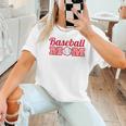 Baseball Mom Cute Mother Fans Baseball Graphic Raglan Baseball Tee Women T-Shirt