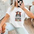 Baseball Mom Game Day Messy Bun Leopard Mother's Day Women T-Shirt Baseball Mom Game Day Messy Bun Leopard Mother's Day Women T-Shirt