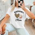 Baseball Mom Leopard Heart Baseball Player Kids Women T-Shirt Baseball Mom Leopard Heart Baseball Player Kids Women T-Shirt