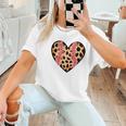 Baseball Mom Leopard Heart Valentine Day Mother Day Women T-Shirt Baseball Mom Leopard Heart Valentine Day Mother Day Women T-Shirt