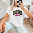 Baseball Mom Leopard Baseball Mama Life Girls Women Baller Premium Women T-Shirt