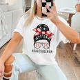Baseball Mom Leopard Messy Bun Game Day Women T-Shirt Baseball Mom Leopard Messy Bun Game Day Women T-Shirt