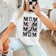 Baseball MOM Lightning Bolt Tshirt Retro Women T-Shirt Baseball MOM Lightning Bolt Tshirt Retro Women T-Shirt
