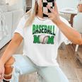 Baseball Mom Sports Green Women T-Shirt Baseball Mom Sports Green Women T-Shirt