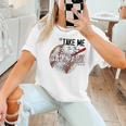 Baseball Moms Cute Take Me To The Ballpark Sports Athletic Women T-Shirt