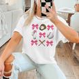 Baseball Nana Era Bows Baseball Mom Women Women T-Shirt