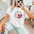 Bleached Custom Baseball Mom Number 7 Heart For Mom Women T-Shirt Bleached Custom Baseball Mom Number 7 Heart For Mom Women T-Shirt