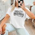 Crazy Baseball Lady Baseball Mom Sporty Humor Women T-Shirt Crazy Baseball Lady Baseball Mom Sporty Humor Women T-Shirt