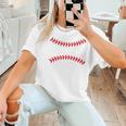 Cute Baseball Mom Laces Little League Women's Mother's Day Women T-Shirt