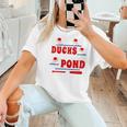 Cute Ducks On The Pond Cute Baseball Mom T-Shirt Women T-Shirt