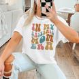 Groovy In My Baseball Mom Era Softball Game Day Women T-Shirt