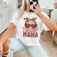 Heart Glasses Baseball Mama Baseball Mom Mother's Day Women T-Shirt Heart Glasses Baseball Mama Baseball Mom Mother's Day Women T-Shirt