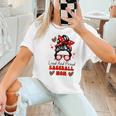 Loud And Proud Baseball Mom Messy Bun Leopard Mother Day Women T-Shirt Loud And Proud Baseball Mom Messy Bun Leopard Mother Day Women T-Shirt