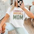 Loudmouth Baseball Mom Sports Cute Text Premium Women T-Shirt