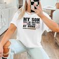 My Son Will Be Waiting For You At Home Baseball Mom Women T-Shirt