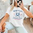 Spring 2024 Season Cute Baseball Mom Home Plate Social Club Women T-Shirt