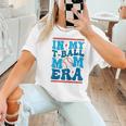 In My T-Ball Mom Era Baseball Mom Groovy Mother's Day Raglan Baseball Tee Women T-Shirt