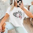 That's My Boy Leopard Heart Baseball Mom Women T-Shirt