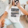 Weekend Forecast Baseball Baseball Mom Women T-Shirt