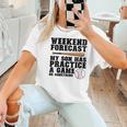 Weekend Forecast My Son Has Practice Baseball Mom Women T-Shirt