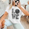 Women's Baseball Softball Baseball Mom LOVE Baseball Women T-Shirt Women's Baseball Softball Baseball Mom LOVE Baseball Women T-Shirt