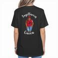 African American Baseball Mom Sagittarius Queen Zodiac Sign Women's T-Shirt Back Print