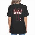 Baseball Mom 2 Number 2 Jersey Team Numbered Jersey Women's T-Shirt Back Print Baseball Mom 2 Number 2 Jersey Team Numbered Jersey Women's T-Shirt Back Print