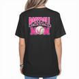 BASEBALL MOM BREAST CANCER RIBBON PINK SPORTS MOM Women's T-Shirt Back Print BASEBALL MOM BREAST CANCER RIBBON PINK SPORTS MOM Women's T-Shirt Back Print