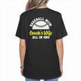Baseball Mom Coach's Wife All In One Sports Player Coach Women's T-Shirt Back Print Baseball Mom Coach's Wife All In One Sports Player Coach Women's T-Shirt Back Print