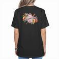 Baseball Mom With Garden Flowers Women's T-Shirt Back Print Baseball Mom With Garden Flowers Women's T-Shirt Back Print