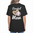Baseball Mom Grandma Leopard Baseball Lover Fan Women's T-Shirt Back Print
