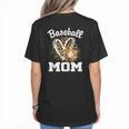 Baseball Mom Leopard Heart Matching Family Women's T-Shirt Back Print Baseball Mom Leopard Heart Matching Family Women's T-Shirt Back Print