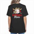 Baseball Mom Leopard Heart Mother's Day Girls Women's T-Shirt Back Print Baseball Mom Leopard Heart Mother's Day Girls Women's T-Shirt Back Print