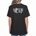 Baseball Mom Love My Boy Retro Casual Letter Print Women's T-Shirt Back Print Baseball Mom Love My Boy Retro Casual Letter Print Women's T-Shirt Back Print