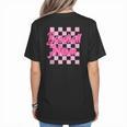 Baseball Mom And Pink Grid Sports Mother Mama Player Women's T-Shirt Back Print Baseball Mom And Pink Grid Sports Mother Mama Player Women's T-Shirt Back Print