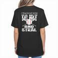 Baseball Mom Quote I Teach My Kids To Hit And Steal Women's T-Shirt Back Print Baseball Mom Quote I Teach My Kids To Hit And Steal Women's T-Shirt Back Print