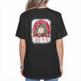 Baseball Mom Rainbow Boho Mommy Women's T-Shirt Back Print