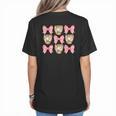 Baseball Mom Sister Tween Teen Girl Girly Pink Bow Preppy Women's T-Shirt Back Print