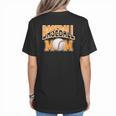 Baseball Mom Sports Orange Women's T-Shirt Back Print