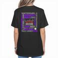 Baseball Mom Traits For Great Mothers Grey And Purple Women's T-Shirt Back Print Baseball Mom Traits For Great Mothers Grey And Purple Women's T-Shirt Back Print