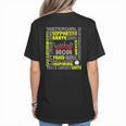 Baseball Mom Traits For Great Mothers Grey And Yellow Women's T-Shirt Back Print Baseball Mom Traits For Great Mothers Grey And Yellow Women's T-Shirt Back Print