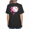 Breast Cancer Awareness Baseball Mom Women's T-Shirt Back Print